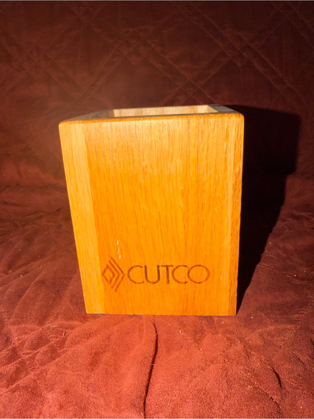 Cutco Wooden Knife Block Holder in Light Brown